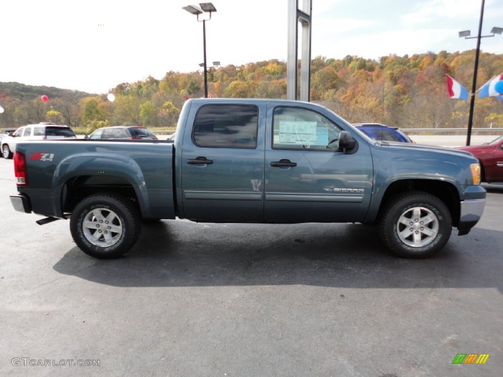 2012 Sierra 1500 SLE Crew Cab 4x4 - Stealth Gray Metallic / Ebony photo #6