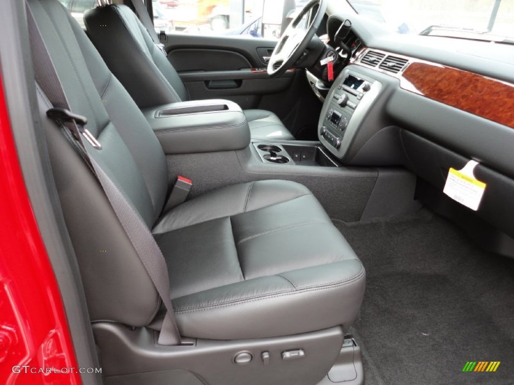 Ebony Interior 2012 GMC Sierra 3500HD SLT Crew Cab 4x4 Dually Photo #55479336