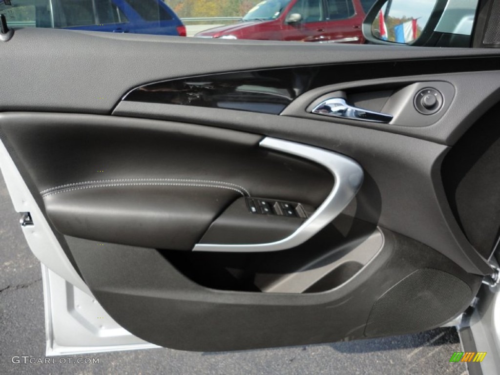 2012 Buick Regal Turbo Ebony Door Panel Photo #55479665