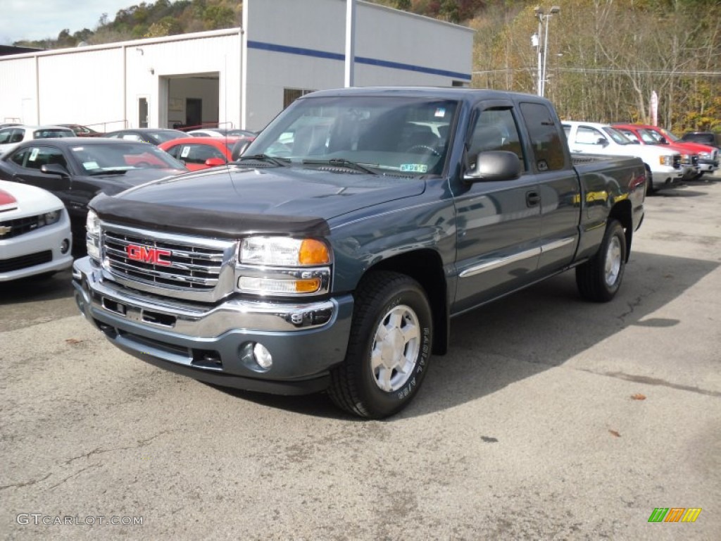 2006 Sierra 1500 Z71 Extended Cab 4x4 - Stealth Gray Metallic / Dark Pewter photo #3