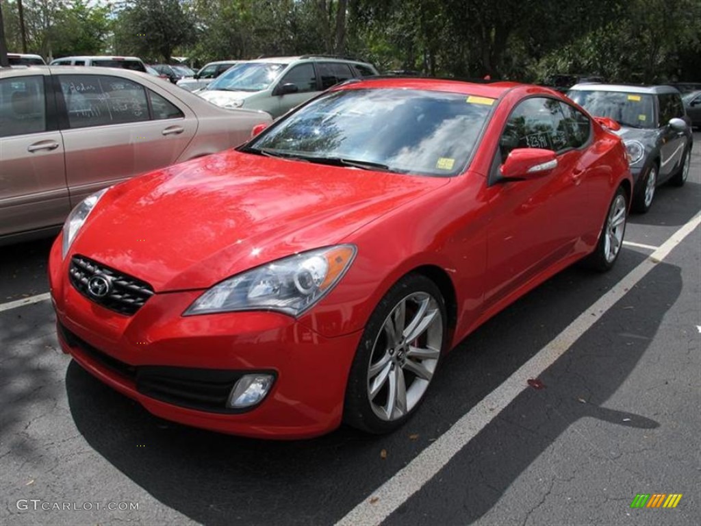 2010 Genesis Coupe 3.8 Coupe - Tsukuba Red / Black photo #4