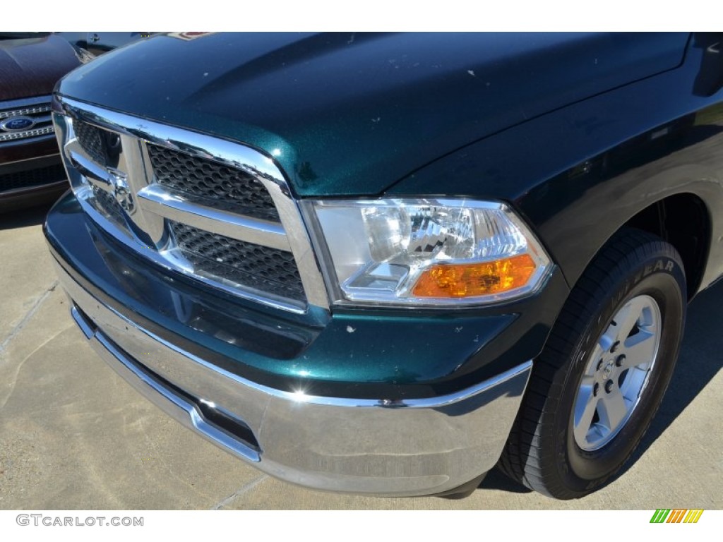 2011 Ram 1500 SLT Quad Cab - Hunter Green Pearl / Dark Slate Gray/Medium Graystone photo #12