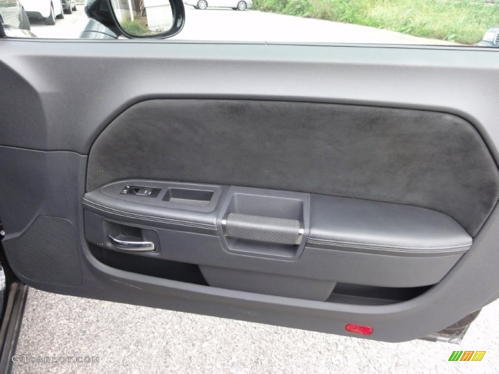 2010 Dodge Challenger SRT8 Dark Slate Gray Door Panel Photo #55481428