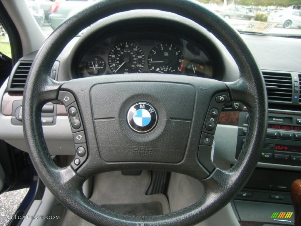 2000 BMW 3 Series 323i Sedan Grey Steering Wheel Photo #55482074