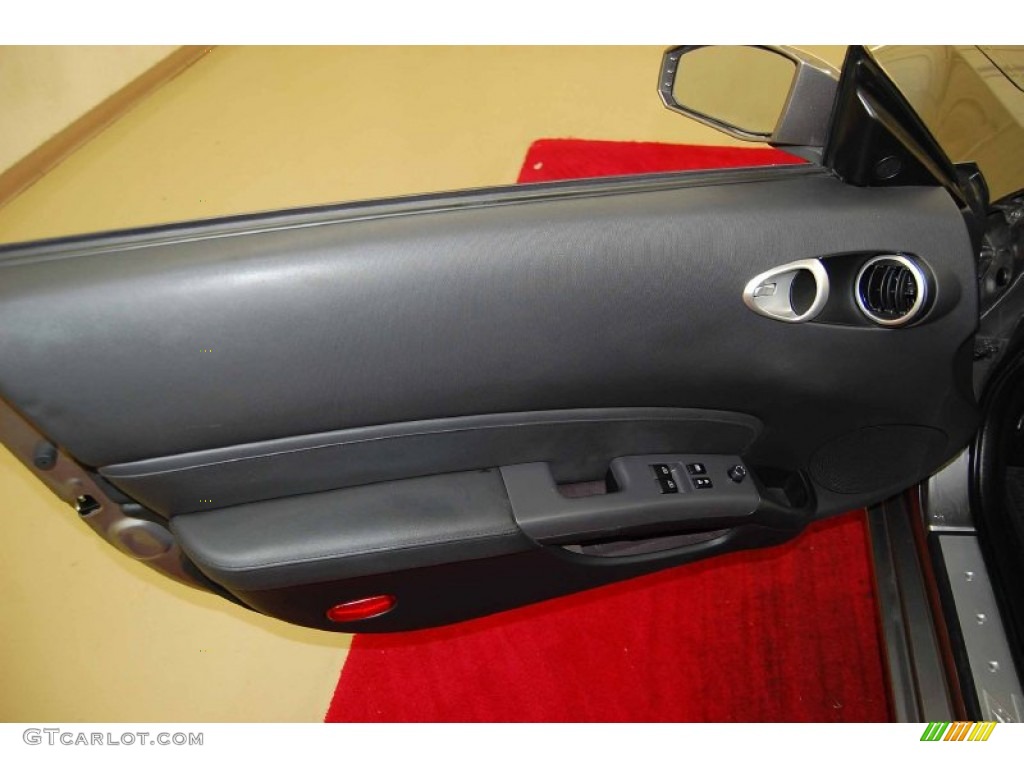 2007 Nissan 350Z Touring Roadster Charcoal Door Panel Photo #55482428