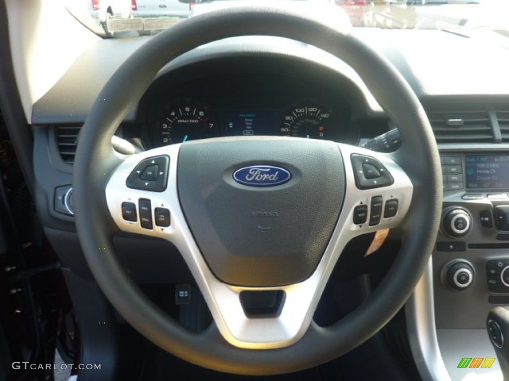 2012 Ford Edge SE Charcoal Black Steering Wheel Photo #55483502