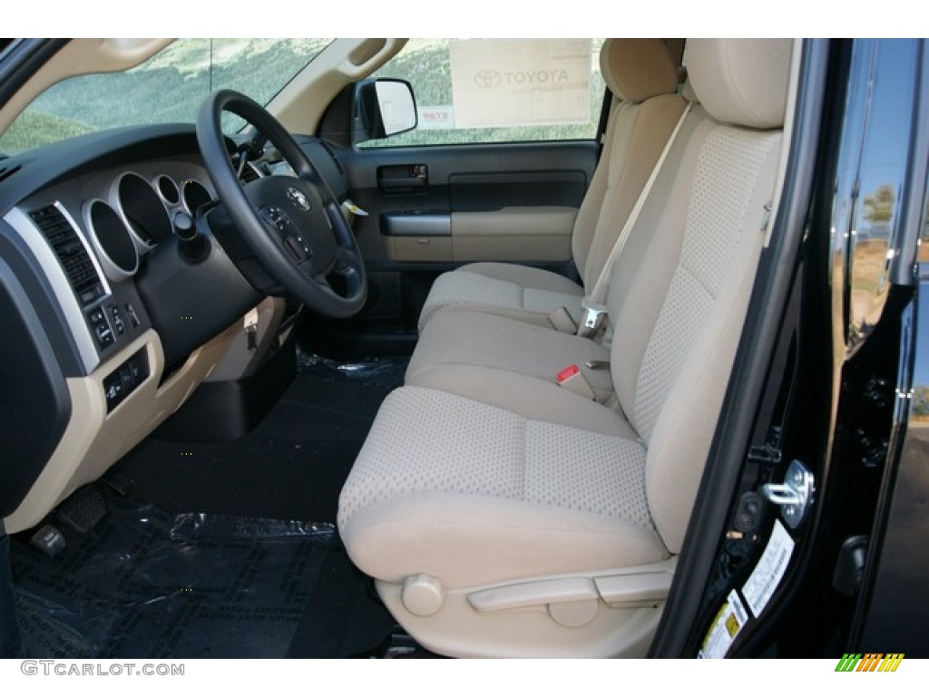 2012 Tundra Double Cab 4x4 - Black / Sand Beige photo #4