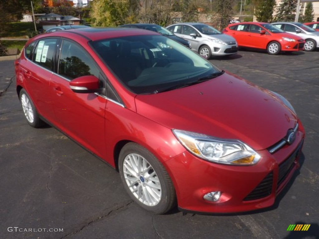 2012 Focus SEL 5-Door - Red Candy Metallic / Charcoal Black Leather photo #1
