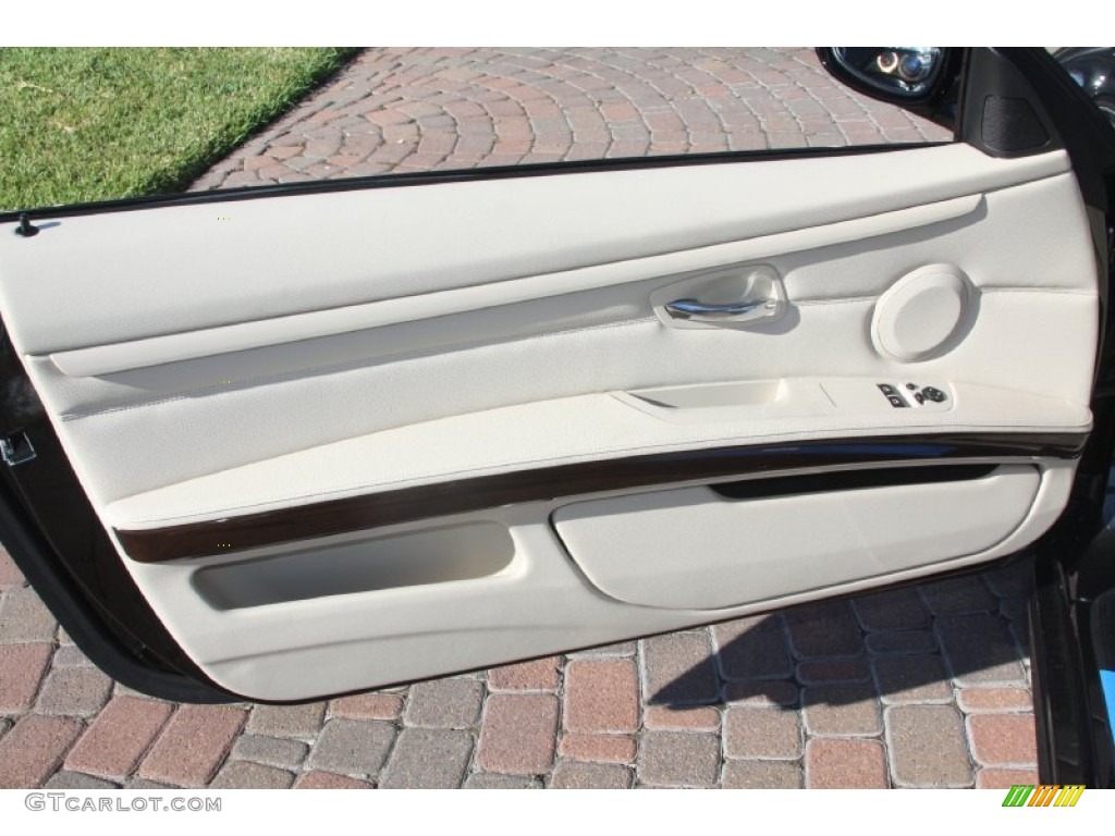 2012 BMW 3 Series 335i Coupe Cream Beige Door Panel Photo #55484456