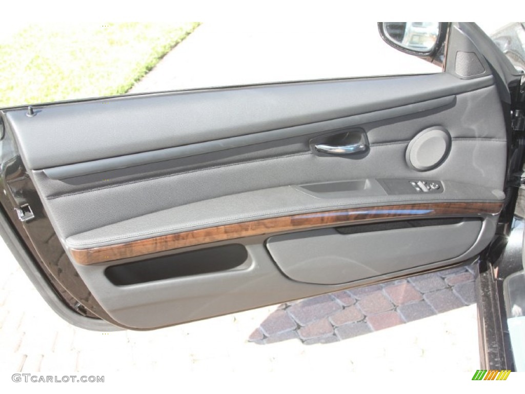 2012 BMW 3 Series 335i Coupe Black Door Panel Photo #55484570