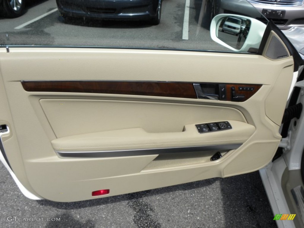 2010 Mercedes-Benz E 550 Coupe Almond Beige Door Panel Photo #55486913