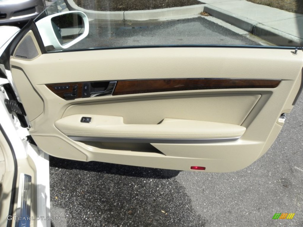 2010 Mercedes-Benz E 550 Coupe Almond Beige Door Panel Photo #55486919