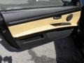 Bamboo Beige Novillo Leather 2009 BMW M3 Coupe Door Panel
