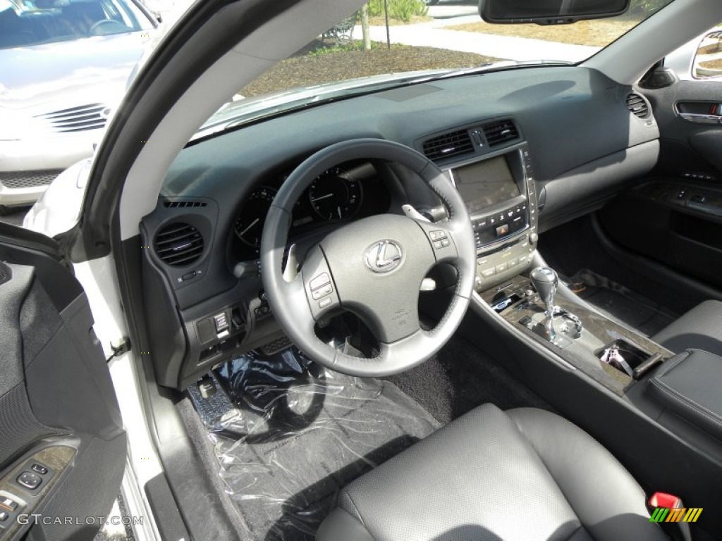 2010 Lexus IS 250C Convertible Black Dashboard Photo #55487102