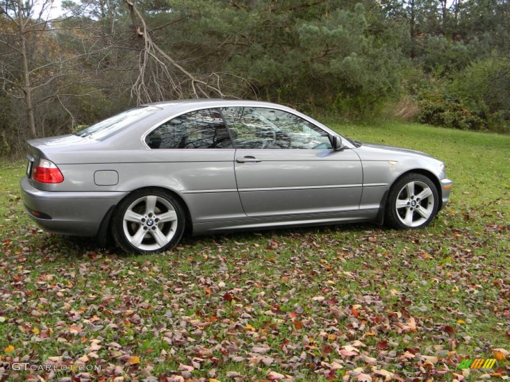 2004 3 Series 325i Coupe - Silver Grey Metallic / Black photo #8