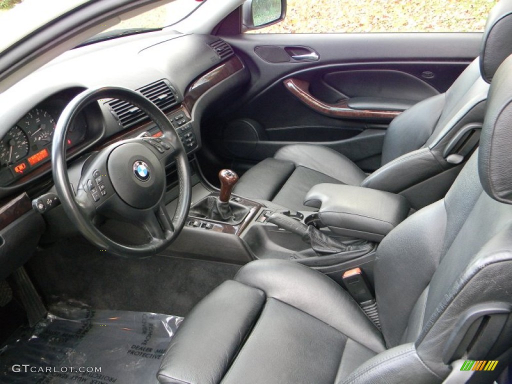 Black Interior 2004 BMW 3 Series 325i Coupe Photo #55488695