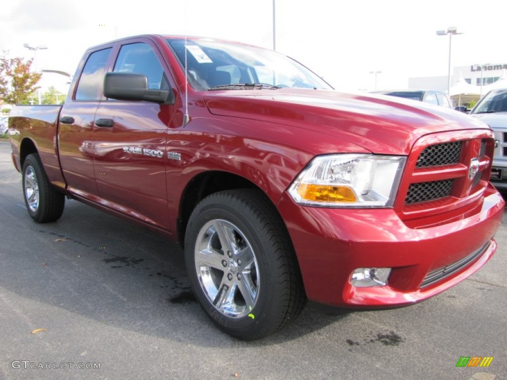 Deep Cherry Red Crystal Pearl 2012 Dodge Ram 1500 Express Quad Cab Exterior Photo #55488824