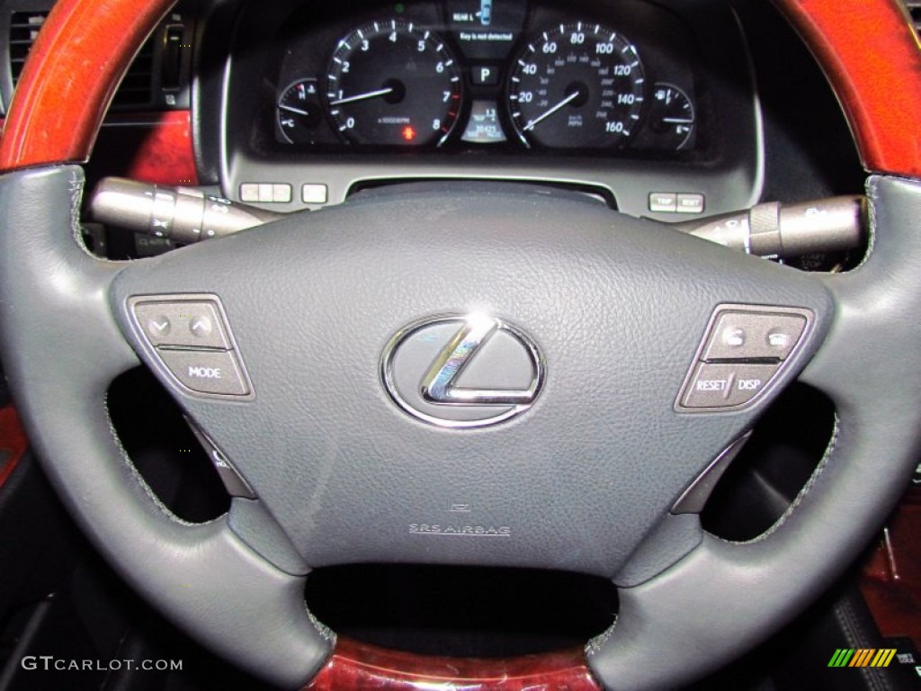 2009 Lexus LS 460 Black Steering Wheel Photo #55489773