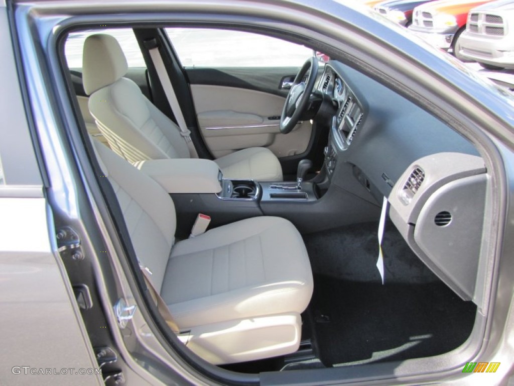 Black/Light Frost Beige Interior 2012 Dodge Charger SE Photo #55489845