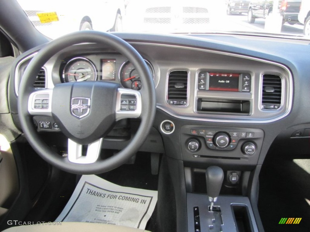2012 Dodge Charger SE Black/Light Frost Beige Dashboard Photo #55489856