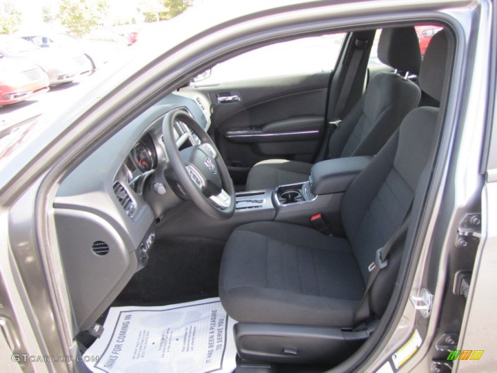 Black Interior 2012 Dodge Charger SE Photo #55490156
