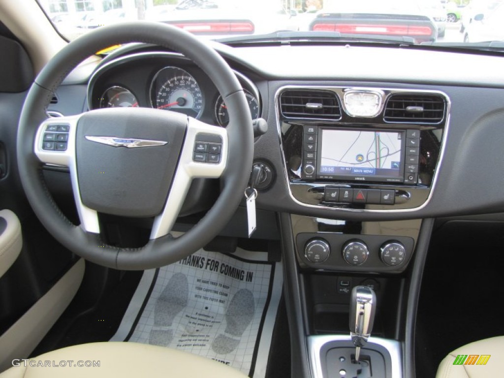 2012 Chrysler 200 Limited Sedan Black/Light Frost Dashboard Photo #55490899