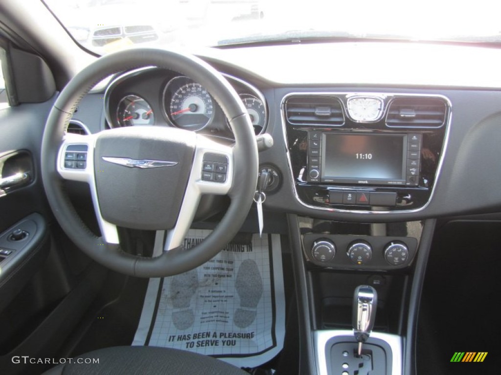 2012 Chrysler 200 Touring Sedan Black Dashboard Photo #55491011