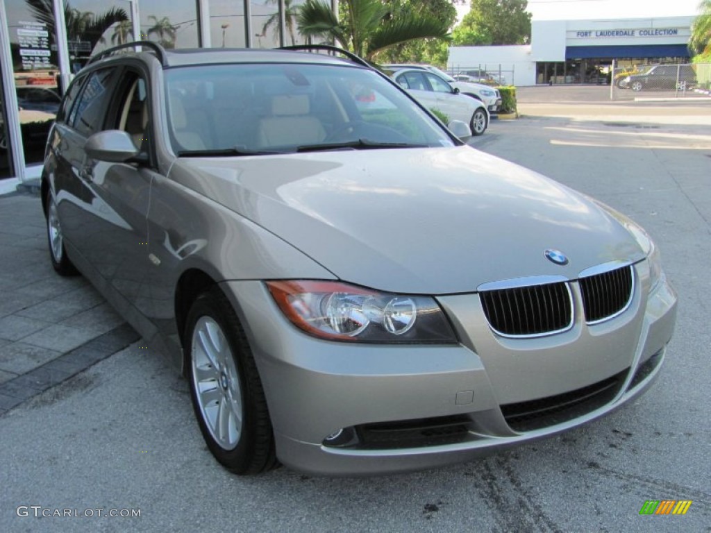 2007 3 Series 328i Wagon - Platinum Bronze Metallic / Beige photo #2
