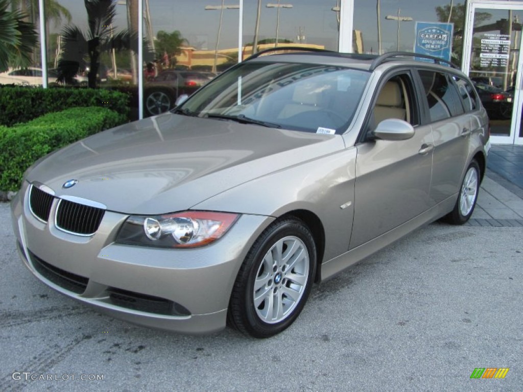 2007 3 Series 328i Wagon - Platinum Bronze Metallic / Beige photo #4