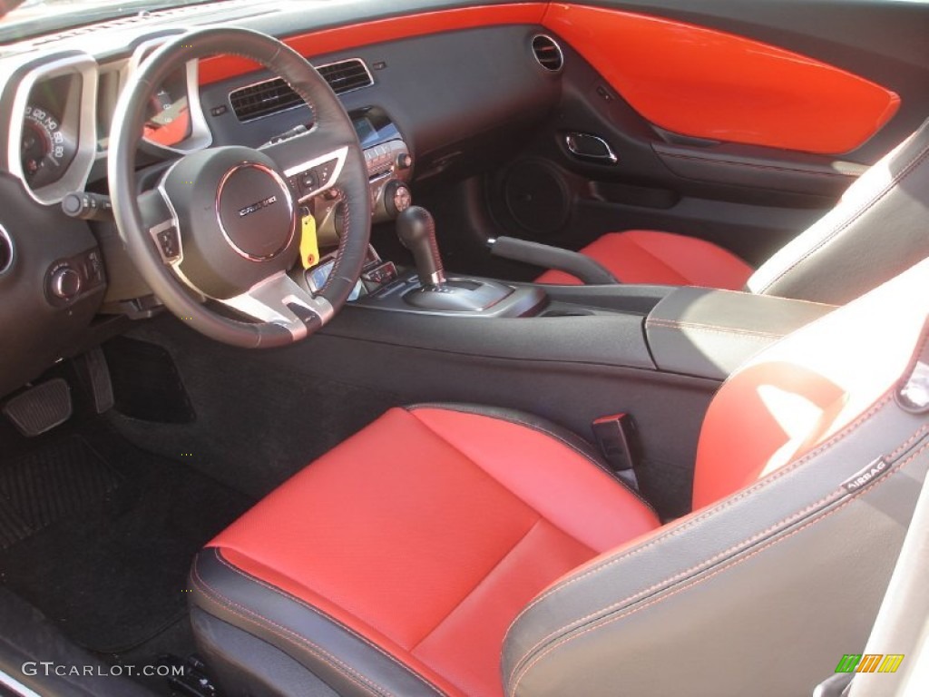 Inferno Orange/Black Interior 2011 Chevrolet Camaro SS Coupe Photo #55492079