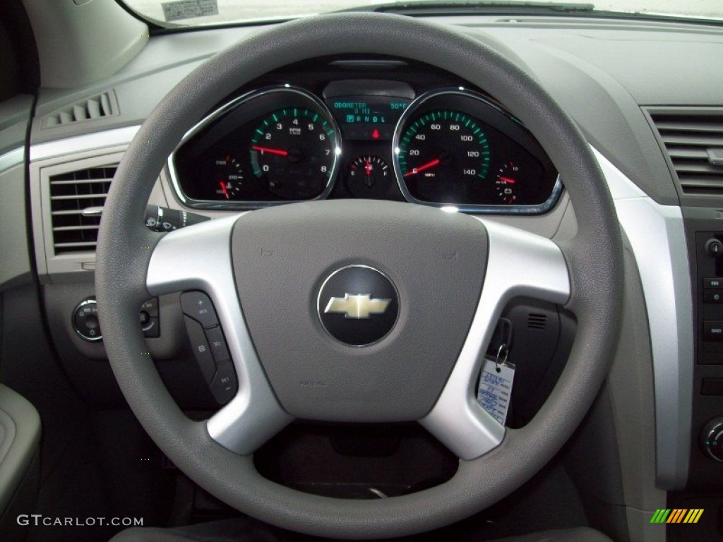 2012 Chevrolet Traverse LS Dark Gray/Light Gray Steering Wheel Photo #55492538