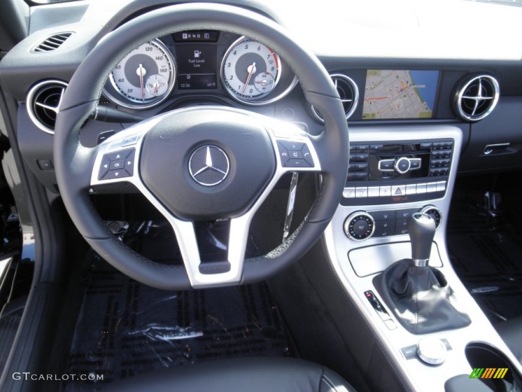 2012 Mercedes-Benz SLK 350 Roadster Black Dashboard Photo #55494859