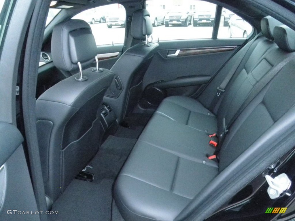 Black Interior 2012 Mercedes-Benz C 250 Sport Photo #55495124