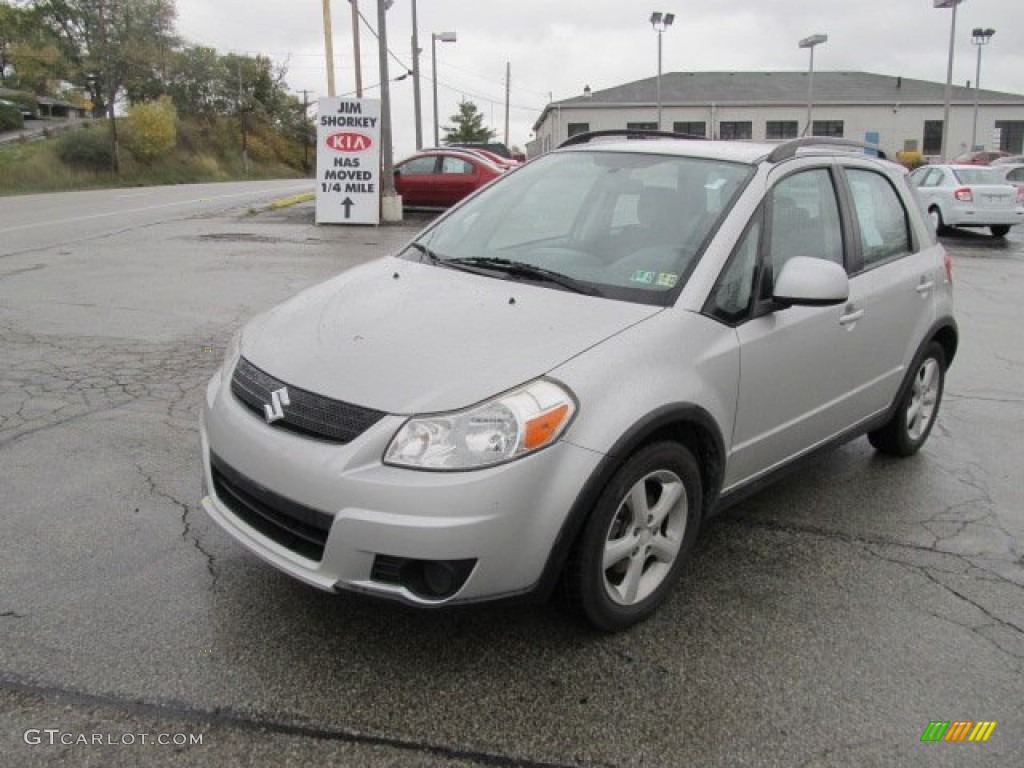 2007 SX4 Convenience AWD - Silky Silver Metallic / Black photo #6