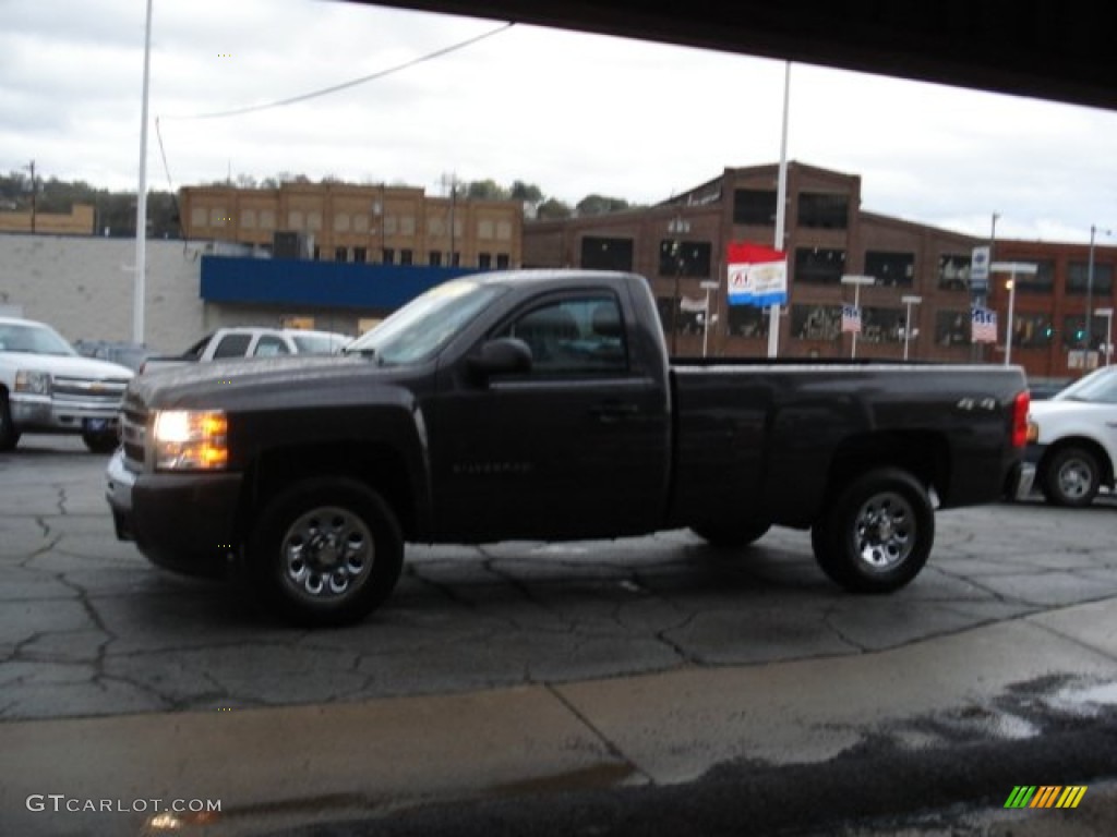 2011 Silverado 1500 LS Regular Cab 4x4 - Taupe Gray Metallic / Dark Titanium photo #5