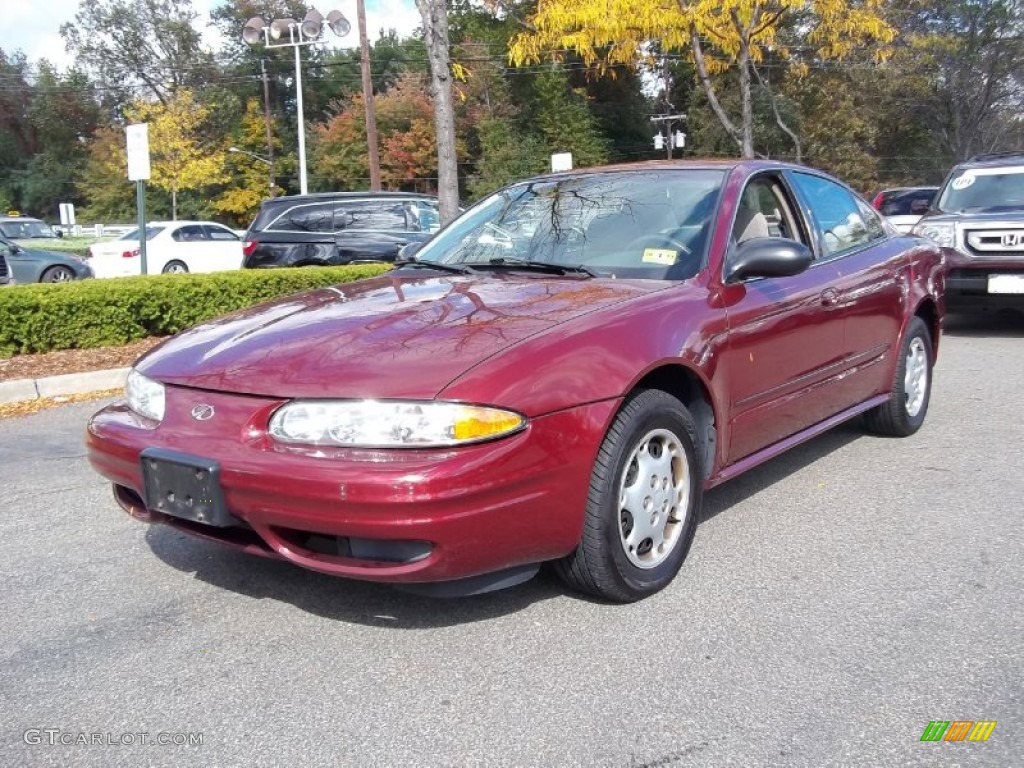 2003 Alero GX Sedan - Ruby Red Metallic / Pewter photo #2