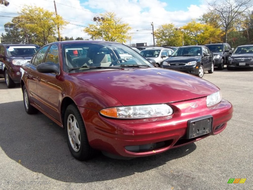 2003 Alero GX Sedan - Ruby Red Metallic / Pewter photo #4