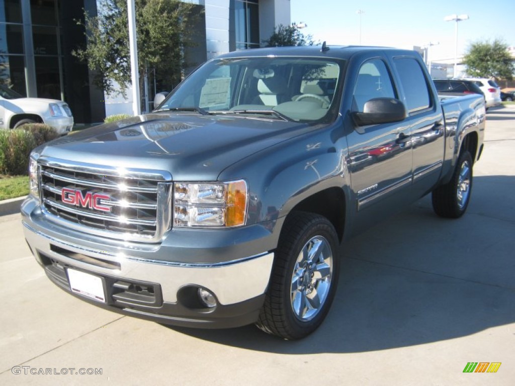2012 Sierra 1500 SLE Crew Cab - Stealth Gray Metallic / Dark Titanium/Light Titanium photo #1