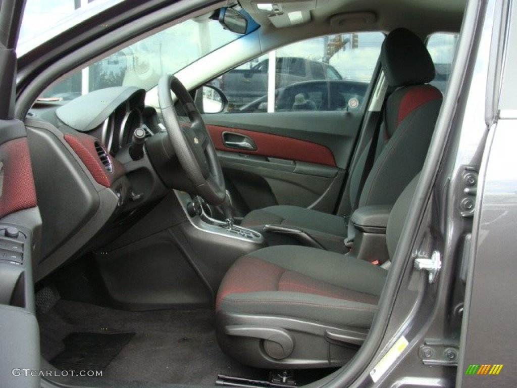 Jet Black/Sport Red Interior 2011 Chevrolet Cruze LT Photo #55498454