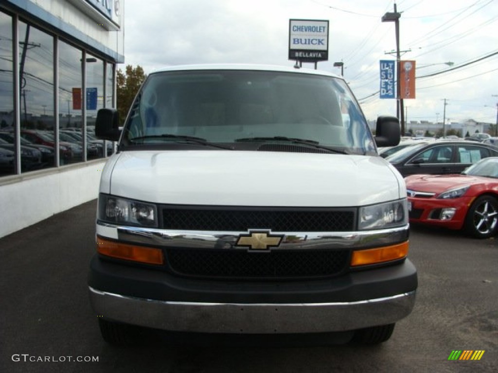 2011 Express LT 3500 Extended Passenger Van - Summit White / Medium Pewter photo #2