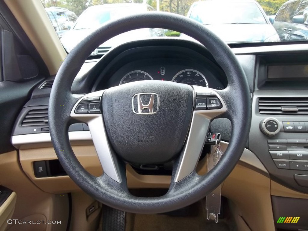 2011 Honda Accord LX Sedan Ivory Steering Wheel Photo #55499177