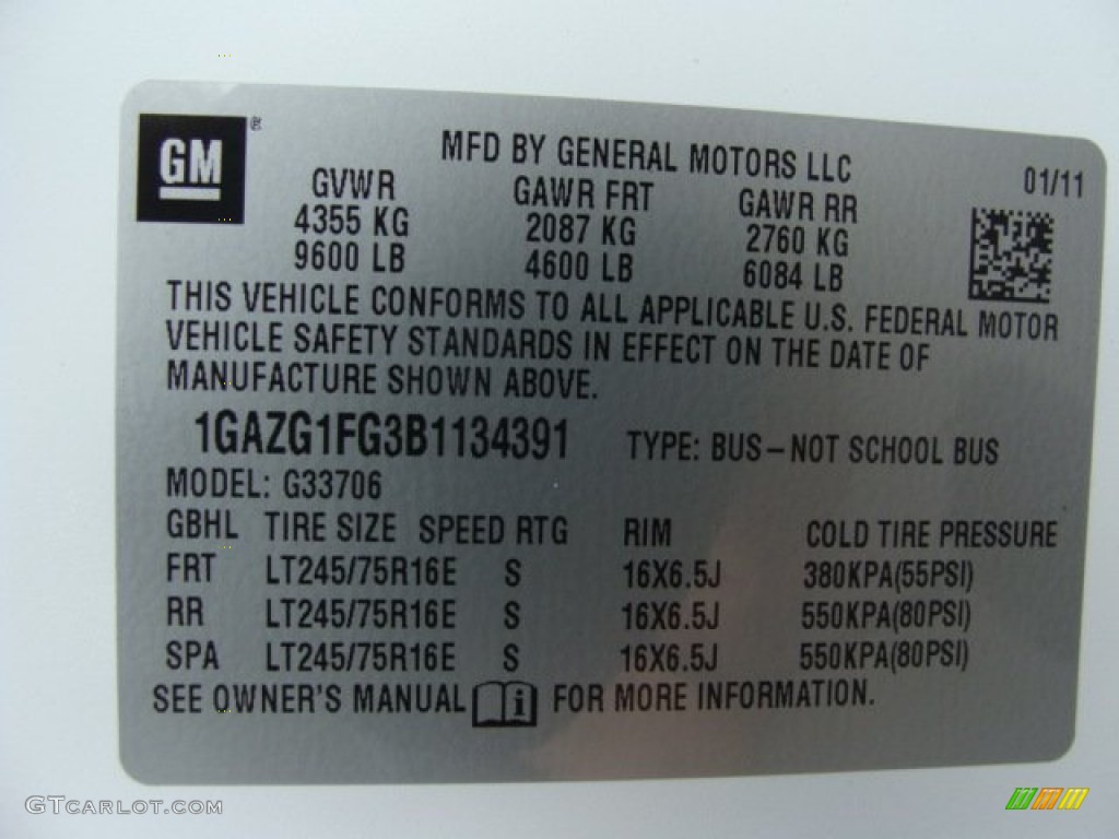 2011 Express LT 3500 Extended Passenger Van - Summit White / Medium Pewter photo #15