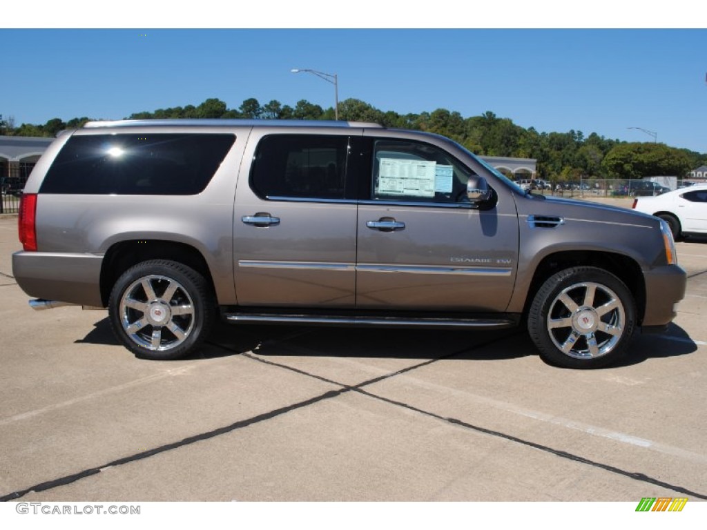 Mocha Steel Metallic 2012 Cadillac Escalade ESV Luxury Exterior Photo #55502252
