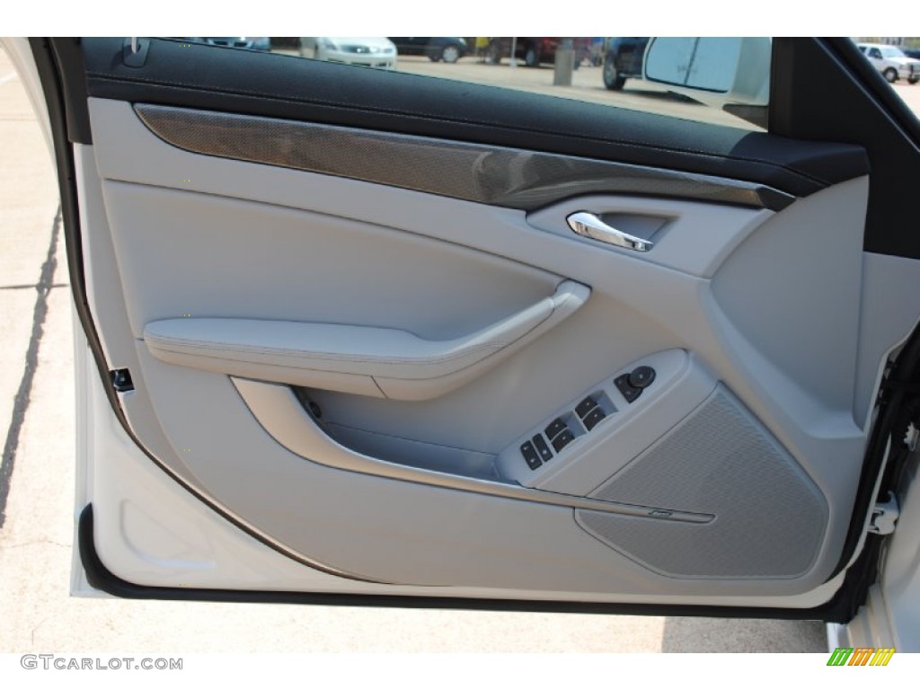 2012 Cadillac CTS 3.0 Sedan Light Titanium/Ebony Door Panel Photo #55503011
