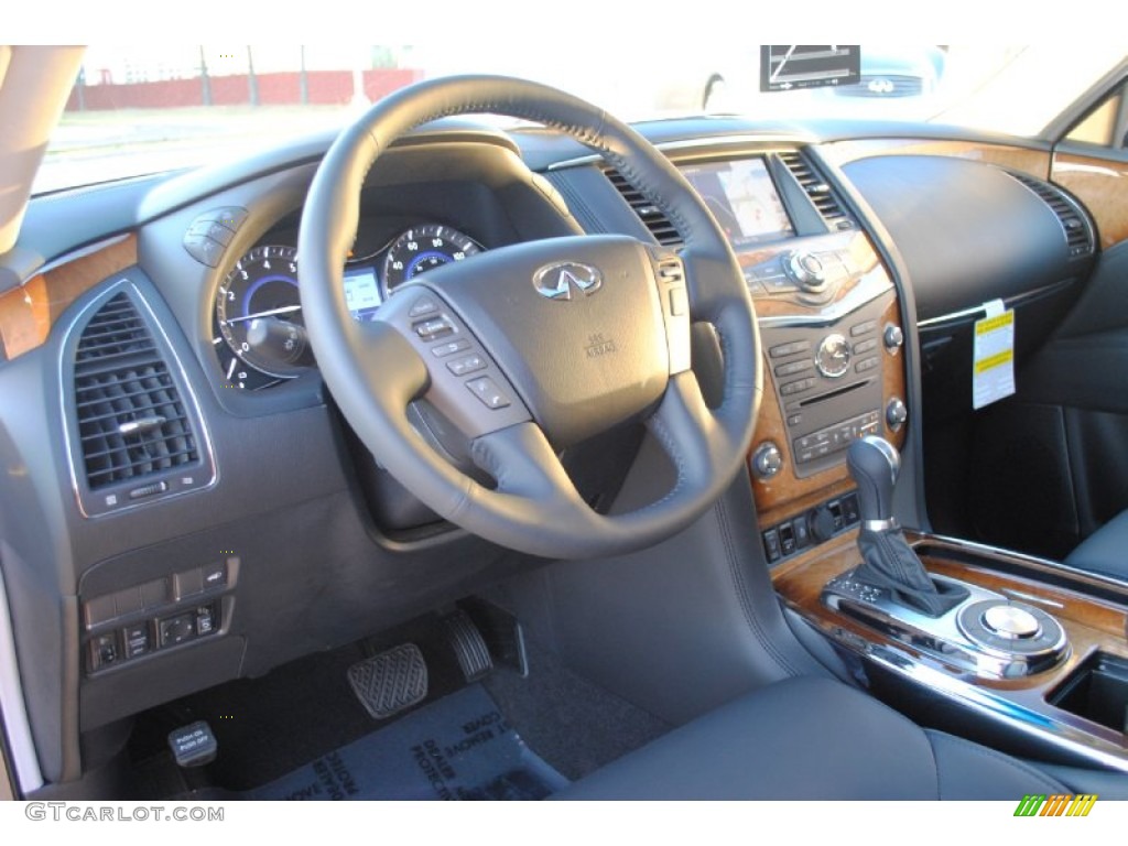 2012 Infiniti QX 56 Graphite Dashboard Photo #55503908