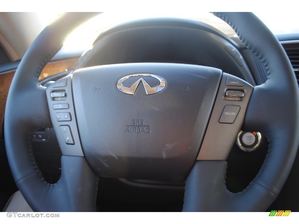 2012 Infiniti QX 56 Graphite Steering Wheel Photo #55504116