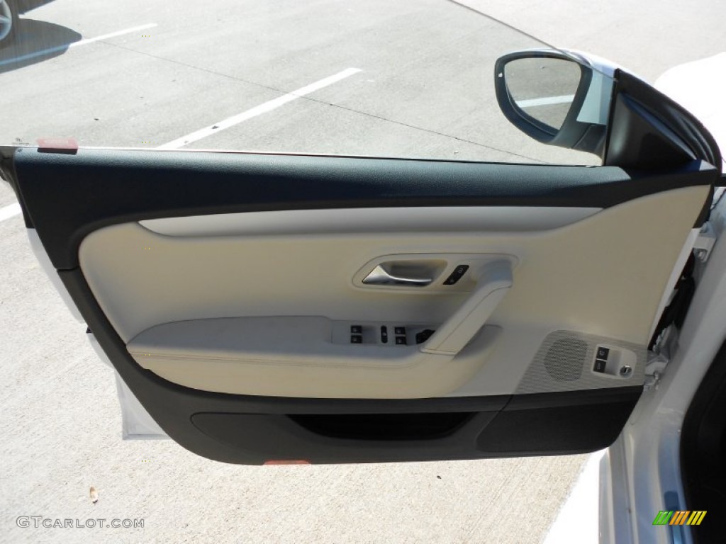 2012 Volkswagen CC R-Line Black/Cornsilk Beige Door Panel Photo #55504742