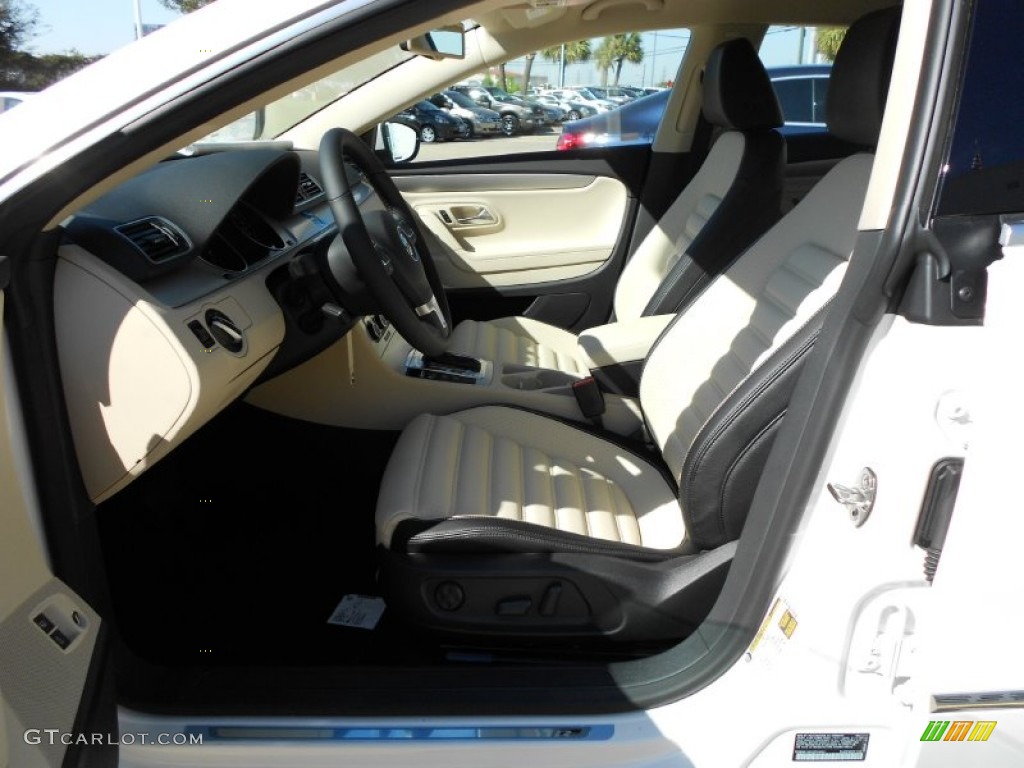 Black/Cornsilk Beige Interior 2012 Volkswagen CC R-Line Photo #55504748