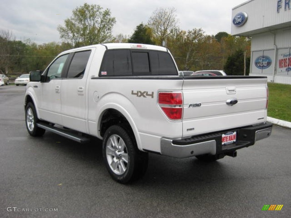 2011 F150 XLT SuperCrew 4x4 - White Platinum Metallic Tri-Coat / Pale Adobe photo #8