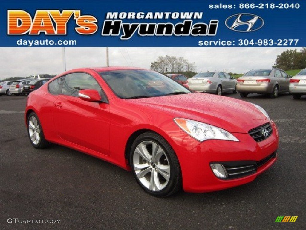 2011 Genesis Coupe 3.8 Grand Touring - Tsukuba Red / Brown Leather photo #1